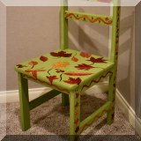 F56a. Painted child's chairs by Melina Kelly. - $48 each